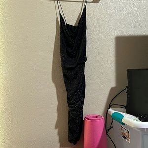 Black glitter dress